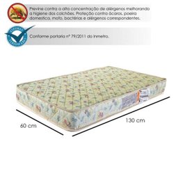 Colchão Berço Luckspuma Colchões para Baby Luck Bordado Urso - Antiácaro, Antifungo e Antialérgico D18 - 130x60x10cm - 2