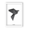 Quadro Decorativo Pássaro Origami - Moldura Branca - 1