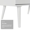 Ver mais imagens de Escrivaninha em L Mesa para Computador Gamer 3 Gavetas Branco Lisboa Madesa
