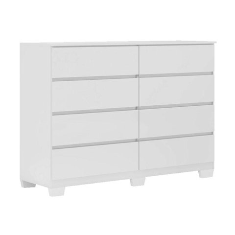 Cômoda Demóbile Sintra 8 Gavetas 136cm - Branco