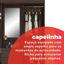 Ver mais imagens de Guarda-Roupa para Quarto com Espelho Pérsia Marrom/Café Demóbile