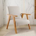 Ver imagem 1 de Poltrona Decorativa Pés em MDF Fraga