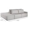 Sofá Ilha Marrocos Modular com Puff 255 Cm Bouclê Off White - 2