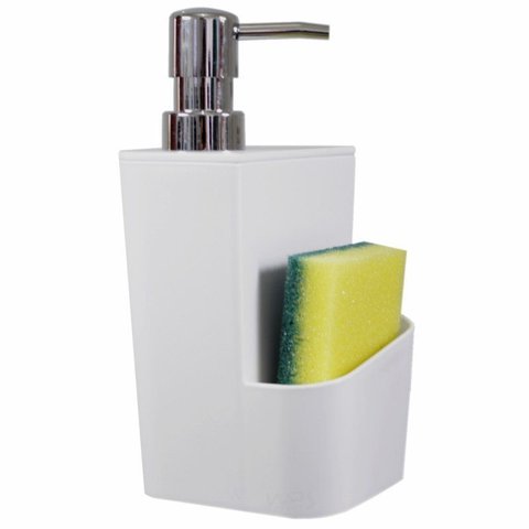 Dispenser Para Detergente E Esponja 650ml - Branco