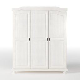 Guarda-Roupa Solteiro 3 Portas 4 Prateleiras Madeira Maciça Provençal Bastian - 2 Guarda-Roupa Solteiro 3 Portas 4 Prateleiras Madeira Maciça Provençal Bastian - 2