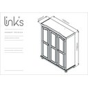 Ver imagem 6 de Guarda-Roupa Solteiro 3 Portas 4 Prateleiras Madeira Maciça Provençal Bastian