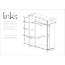 Ver imagem 5 de Guarda-Roupa Solteiro 3 Portas 4 Prateleiras Madeira Maciça Provençal Bastian