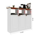 Ver imagem 6 de Bancada Balcão Ilha Gourmet para Cozinha 114cm 3 Portas com Nichos Hera Fidelitá