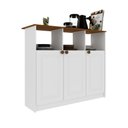 Ver imagem 4 de Bancada Balcão Ilha Gourmet para Cozinha 114cm 3 Portas com Nichos Hera Fidelitá