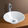 Cuba de Apoio Banheiro Lavabo Sobrepor Redonda de Porcelana Cerâmica Louça C261 - Premierdecor - 1