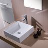 Cuba de Apoio Banheiro Lavabo Sobrepor Quadrada de Porcelana Cerâmica Louça C273 - Premierdecor - 2