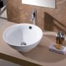 Cuba de Apoio Banheiro Lavabo Sobrepor Redonda de Porcelana Cerâmica Louça C262 - Premierdecor - 3