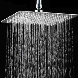 Chuveiro Ducha Quadrada Square Slim Inox 30x30 - Com Braço de Parede - Premierdecor - 1