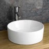 Cuba de Apoio Banheiro Lavabo Sobrepor Redonda de Porcelana Cerâmica Louça C263 - Premierdecor - 3