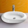 Cuba de Apoio Banheiro Lavabo Sobrepor Redonda de Porcelana Cerâmica Louça C289 - Premierdecor - 1