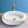 Cuba de Apoio Banheiro Lavabo Sobrepor Redonda de Porcelana Cerâmica Louça C295 - Premierdecor - 1