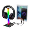 Suporte Fone de Ouvido Headset Efeitos Rgb com 2 Portas Usb - 6