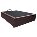 Ver imagem 2 de Cama Box Baú Casal Sintético Marrom 42x138x188