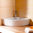 Ver imagem 2 de Cuba de Apoio de Canto Banheiro Lavabo Sobrepor Redonda de Porcelana Cerâmica Louça C293 - Premierde
