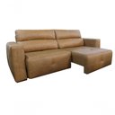 Ver imagem 2 de Sofá Retrátil e Reclinável de Couro Adena 2,12 M Soft Brown - Mempra Design