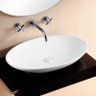 Cuba de Apoio Banheiro Lavabo Sobrepor Redonda de Porcelana Cerâmica Louça C305 - Premierdecor - 1