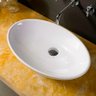 Cuba de Apoio Banheiro Lavabo Sobrepor Redonda de Porcelana Cerâmica Louça C305 - Premierdecor - 3
