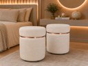 Ver imagem 4 de Puff Cinta Superior Rose Gold, Cor Palha Boucle - Let Móveis