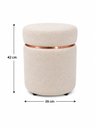Ver imagem 2 de Puff Cinta Superior Rose Gold, Cor Palha Boucle - Let Móveis