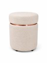 Ver imagem 1 de Puff Cinta Superior Rose Gold, Cor Palha Boucle - Let Móveis
