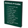 Quadro em Canvas Regras da Casa - 32x24cm - 1
