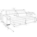 Ver imagem 4 de Sofá Decorativo Hugo 4 Lugares 300cm Reclinável e Retrátil Veludo Preto G45 - Gran Belo