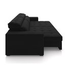 Ver imagem 6 de Sofá Decorativo Hugo 4 Lugares 300cm Reclinável e Retrátil Veludo Preto G45 - Gran Belo