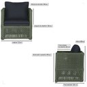 Ver imagem 2 de 2 Poltronas Madri Alumínio Corda Náutica Estofado 12 Trama Original