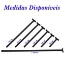 Ver imagem 2 de Suporte Refletor Base Reta Braço 60 Cm Preto
