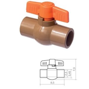 Registro Esfera Soldável Marrom Pvc 32mm Civitt
