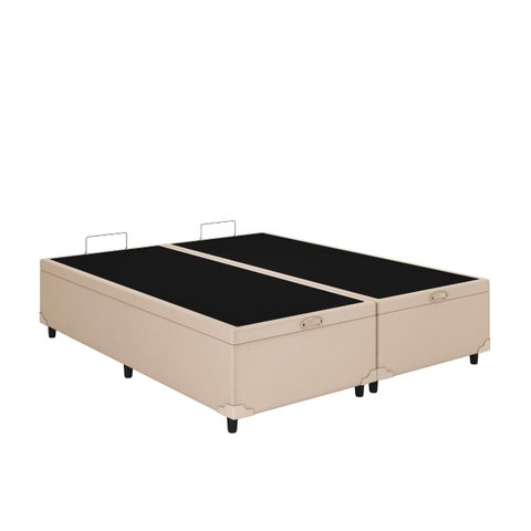 Baú Casal Bipartido Linhão Bege 138x188 Blindado