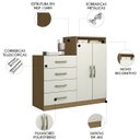 Ver imagem 3 de Cômoda Quarto Solteiro 120cm 4 Gavetas Iago Atacama/off A15 - Mpozenato