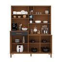 Ver imagem 5 de Armário de Cozinha Compacta Fidelitá Amsterdã 160cm 7 Portas 1 Gaveta com Tampo e Fundo
