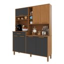 Ver imagem 3 de Armário de Cozinha Compacta Fidelitá Amsterdã 160cm 7 Portas 1 Gaveta com Tampo e Fundo
