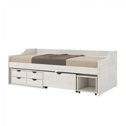 Cama Solteiro 5 Gavetas e Nicho Madeira Maciça Floro - 3