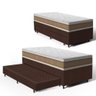 Cama Box com Colchao de Espuma D33 Double Face Air Pro Forca Anjos + Auxiliar de Espuma Unique - 1
