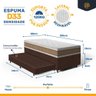 Cama Box com Colchao de Espuma D33 Double Face Air Pro Forca Anjos + Auxiliar de Espuma Unique - 3