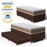Cama Box com Colchao de Espuma D33 Double Face Air Pro Forca Anjos + Auxiliar de Espuma Unique - 2
