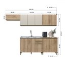 Ver imagem 4 de Cozinha Completa Dinamarca 11 Portas 2 Gavetas com Vidro 6123.165 Castani - Indékes