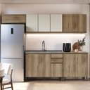 Ver imagem 3 de Cozinha Completa Dinamarca 11 Portas 2 Gavetas com Vidro 6123.165 Castani - Indékes