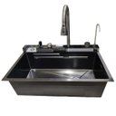 Ver imagem 2 de Cuba Gourmet Premium Inox Luxo Pia Inteligente Cozinha Torneira Agua Quente Fria Monocomando Painel 