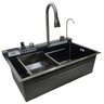 Cuba Gourmet Premium Inox Luxo Pia Inteligente Cozinha Torneira Agua Quente Fria Monocomando Painel  - 11