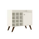 Ver imagem 1 de Aparador Buffet Bar Retrô 88 X 77 Cm 1 Porta Adega Mdp Off White - Clicklar