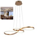 Ver imagem 1 de Lustre Arco Infinito LED 3 em 1 Pendente Iluminaçao Hall de Entrada Restaurante Hotel Sala Recepçao