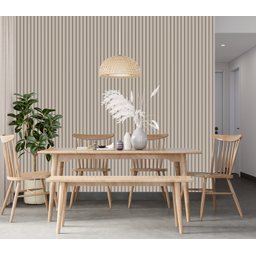 Papel de Parede Ripado Amadeirado Marrom Linho 6m - 3